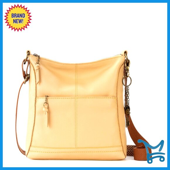 Leather Crossbody Bag with Adjustable Strap Multiple Pockets